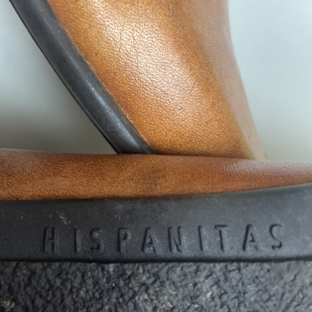 Hispanitas amazing leather boots with wings and fold detail, zipper Size 38 moto - Picture 7 of 13